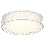 VICNIE Flush Mount Ceiling Light Fixture, 12 inch 15W 1100 Lumens LED Ceiling Lights, Dimmable 3000K Warm White Light Fixtures Ceiling Mount for Bedroom, Kitchen, Hallway, Stairways