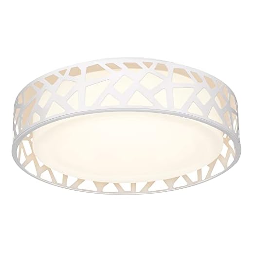 VICNIE Flush Mount Light Fixture, 12 inch 15W 1100 Lumens LED Ceiling Lights, Dimmable 3000K Warm White, ETL Listed for Kitchen, Hallway, Bedroom, Stairways (Metal Body and Acrylic Shade)