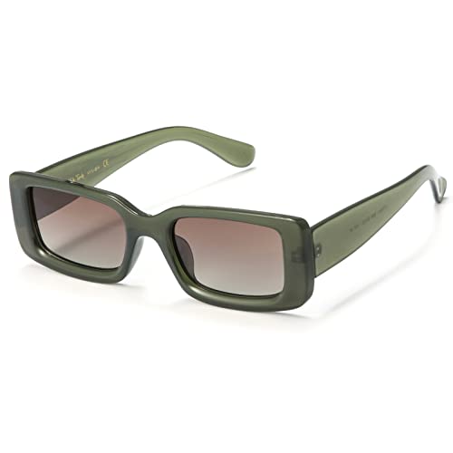 Image of Veda Tinda Vision Rectangle Sunglasses Men Tinted Polarized Big Square Retro 90s Vintage y2k Glasses for Women UV Protection