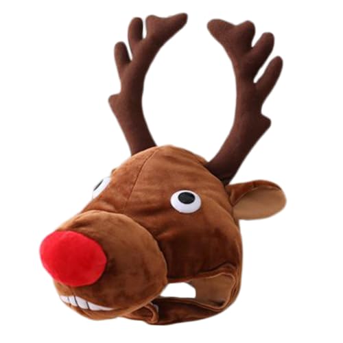 Chapeau de fête renne en peluche pour rester au chaud durant les fêtes de Noël