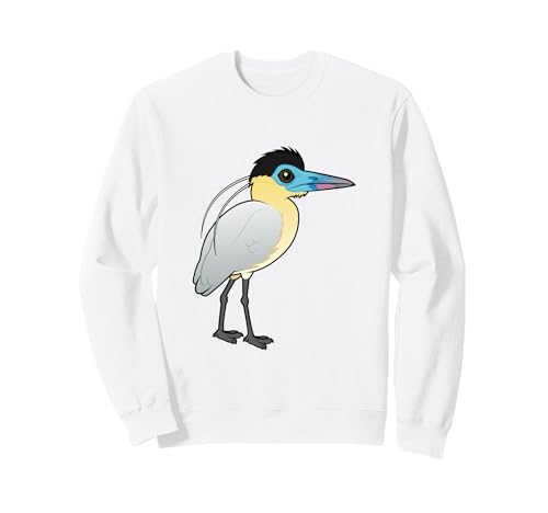 Capped Heron Cute Cartoon Bird Sweatshirt