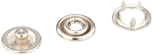 Dritz 115-65 Snap Fasteners, Nickel, Size 15 (3/8-Inch) 12-Count