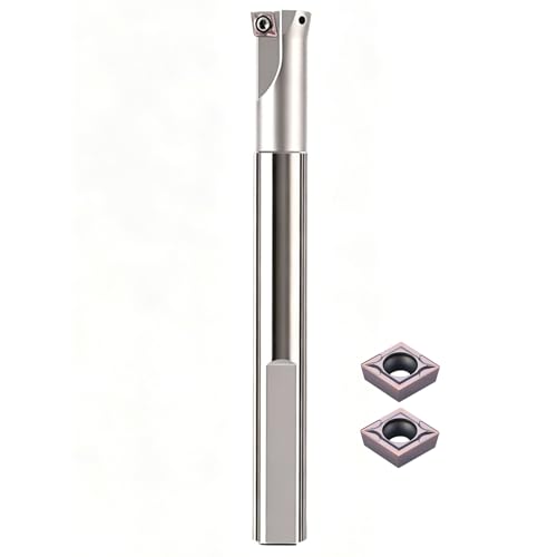 Image of HeeHoo Solid Shank Indexable Rough Boring Bar with Inserts for Steel Quick Roughing Through Holes 7/8" Shank Diameter x 20mm OAL 6.3" (2 Edges)