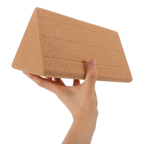 Bloque de yoga de corcho Uonlytech triangular para entrenamiento abdominal 4
