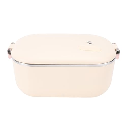 Fockety Caja de Almuerzo Eléctrico, 48W 1L Lundeo de Acero Inoxidable con Acero Inoxidable para Adultos, Calentador de Alimentos Portátiles a Prueba de Fugas Autocomallado para (EU