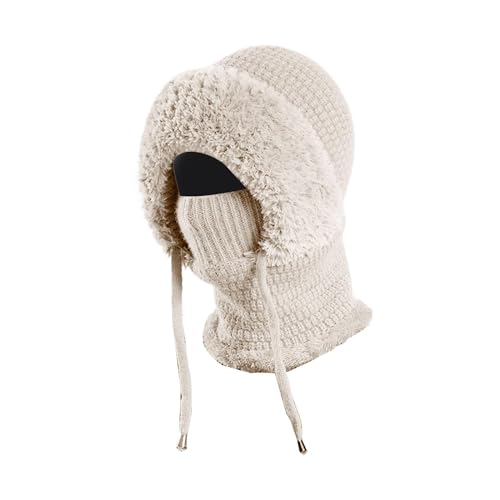 Gorro Y Bufanda, Gorro Bufanda - Gorro De Invierno A Prueba De Viento | Gorro De Suéter para Mujer, Gorro De Esquí para Nieve, Cubierta Facial Al Aire Libre para Cumpleaños, Navidad