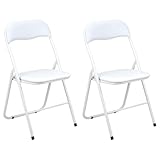 Gremium Set 2 Sedie Pieghevoli Con Cuscino In Ecopelle A Doppia Imbottitura, Seduta Ergono...