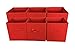 SodyneeÂ Foldable Cloth Storage Cube Basket Bins Organizer Containers Drawers, 6 Pack, Red