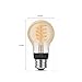 Philips Hue Smart 40W A19 Filament LED Bulb - White Ambiance Warm-to-Cool White Light - 2 Pack - 550LM - E26 - Indoor - Control with Hue App - Works with Alexa, Google Assistant and Apple Homekit