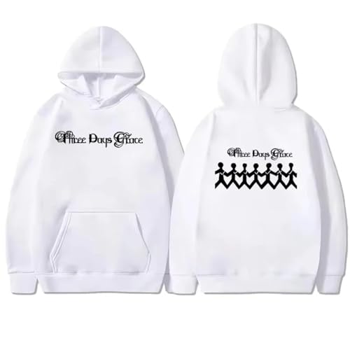 RQLNBOBZ Sudadera con Capucha del álbum Three Days of Grace de Doble Cara Polar para otoño e Invierno para Hombre y Mujer de Manga Larga Unisex.