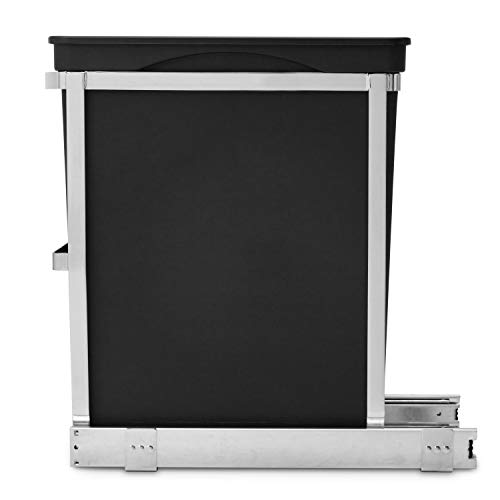Simplehuman 30 Liter / 8 Gallon Under Counter Kitchen Cabinet Pull-Out Trash Can, Heavy-Duty Steel Frame #TOP3