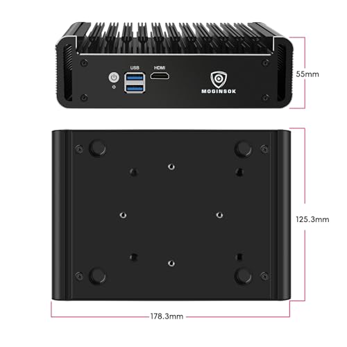 Image of Firewall Appliance 2.5Gbe Intel Celeron N5095 Quad Core, 4*Intel I225-V LAN Fanless Mini PC 8G DDR4 128G M.2 NVMe Support PFSENSE Router /AES-NI /OPNsense