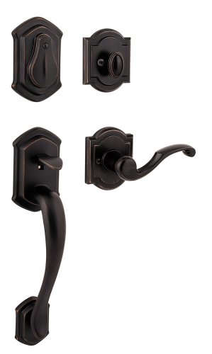 Baldwin Prestige Medina Single Cylinder Handleset with Madrina Lever featuring SmartKey® in Venetian Bronze