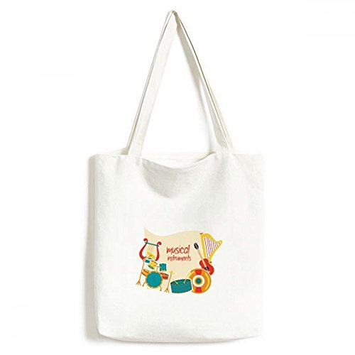 Sac fourre-tout instruments de musique tambour cadeau artisanat unique