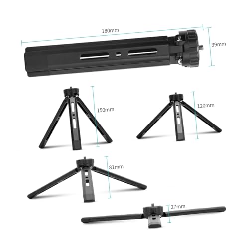 Soporte mini de mesa KOMBIUDA de aluminio plegable para teléfonos y cámaras DSLR con tornillo 7