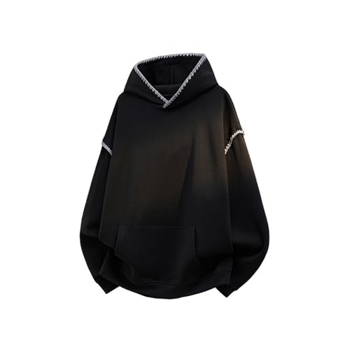 Sweat-shirt sweat a noir col mi-haut pour éviter les coups de froid