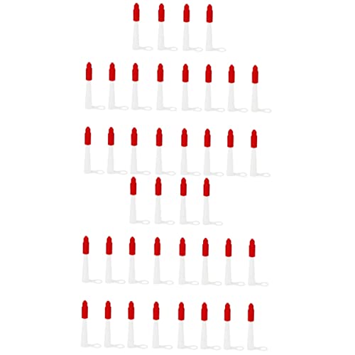 Housoutil 2sets Sealant Finishing Tool Caulk Nozzles with Silicone Nozzles Caps for Caulk Sealant Mastic 20pcs*2