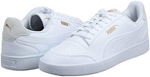 PUMA Men's SHUFFLE Sneaker, Puma White-Puma White-Puma Team Gold, 10 | Image 7