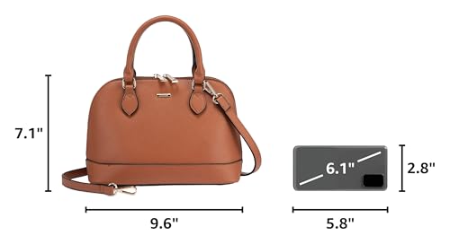 Image of LOVEVOOK Purse for Women Crossbody Bags Classic Double Zip Top Handle Dome Satchel Bag