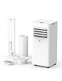 10,000 BTU Portable Air Conditioner, 3-in-1 AC Unit for 450 Sq.Ft Rooms With Cooling, Dehumidification & Fan Modes, Includes Remote Control, 24H Timer & Window Kit for Bedroom