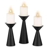 EXCELENTE MATERIAL: estos candelabros negros están hechos de metal de alta calidad, no se oxida fácilmente, son resistentes e impermeables, se pueden limpiar con un paño suave y seco.