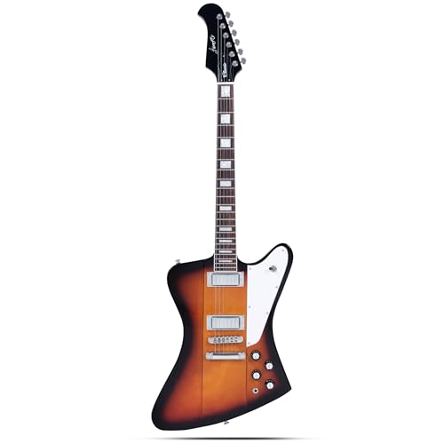 Firefly FFDB Solid Body Electric Guitar,Mahogany Guitar body,Stainless steel and ball end frets,rosewood fretboard(Sunbust Color)