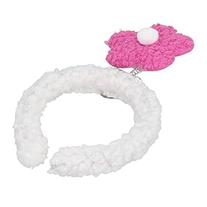 Haar hoepel, hoofdbanden Cartoon bloem stevig vast voor het wassen van het gezicht(Bloemen haarband rose rood)