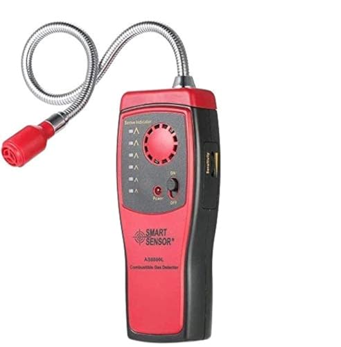 Combustible Gas Detector,Gas Detector Alarm, Portable Natural Gas Tester Detector/Propane Methane Gas Sensor, Combustible Gas Sniffer with Sound Warning, Adjustable Sensitivity and Flex Probe