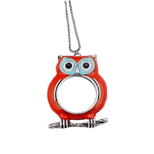 Preisvergleich Produktbild Nordic Owl Tragbares Vergrößerungsglas, Halskette Eule Lesevergrößerungsglas KaiKai