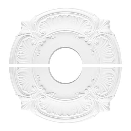 Roseta de techo de poliestireno | Placa de poliuretano | Pantalla para lámpara de techo | Decoración para interiores, estudio, dormitorio, biblioteca, restaurante, escuela, 305