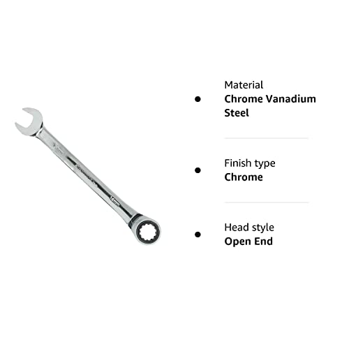 Seshin Buffalo 14mm Ratchet Spanner Steel Fixed Head Gear Wrench Open End & Ring (14mm) - Image 3