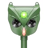 Repellente per Gatti, 5 Modalità Ultrasonico Solare Animale Deterrente, Efficace Contro Gatti, Cani, Uccelli, Martore, Volpi, Ratti