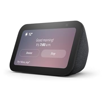 Echo Show 5 (3ª geração, último lançamento) | Tela inteligente e despertador com som mais nítido