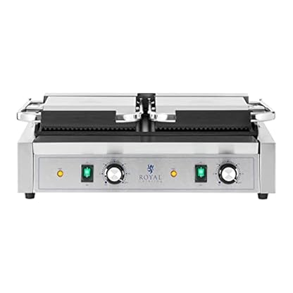 Royal Catering RCPKG-3600-M Doppel-Kontaktgrill geriffelt + glatt 3.600 W Elektrogrill Kontaktgrill Elektrogriller – Bild 5