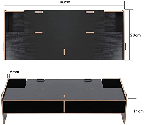 WYDMBH Monitorstandaard verhoger hout monitorstandaard, multifunctionele bureauorganizer desktop computer schermverhoger… - Image 6