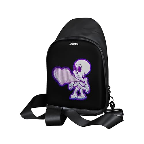 Image of Hookaba: LED Unisex Sling Bag,1 year Manufacturer Warranty, For School, College,Travel, DJ nights, Live Concerts, Party & Gym, 9.6 inches Tablet Waterproof IPX5