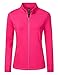 MoFiz Sportjacke Damen Leicht Trainingsjacke Mikrofleece Sweatjacke Wandershirt mit Reißverschluss Rosa-B L