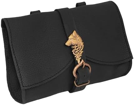 Full Grain Leather Belt Bag for Men & Women | Handmade Medieval L...