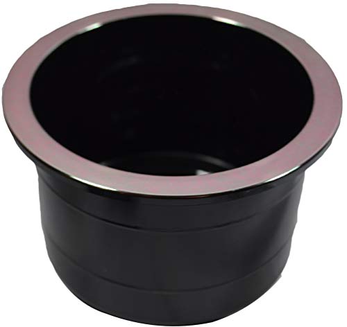 FR Replacement Cup Holder with Black Chrome Lip for Recliners and Sofas