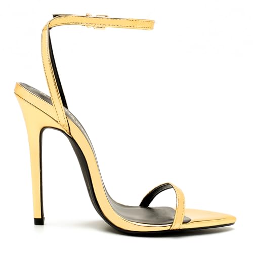 Womens Strappy Lace Up Heels Sexy Stiletto High Heeled Open Toe Strap Summer Dress Shoes4