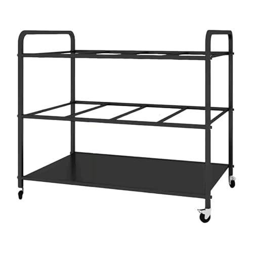 predolo Yoga Mat Storage Rack Workout Equipment Cart Multifunction Supplies Yoga Mat Holder Home Gym Storage Rack for Dumbbells