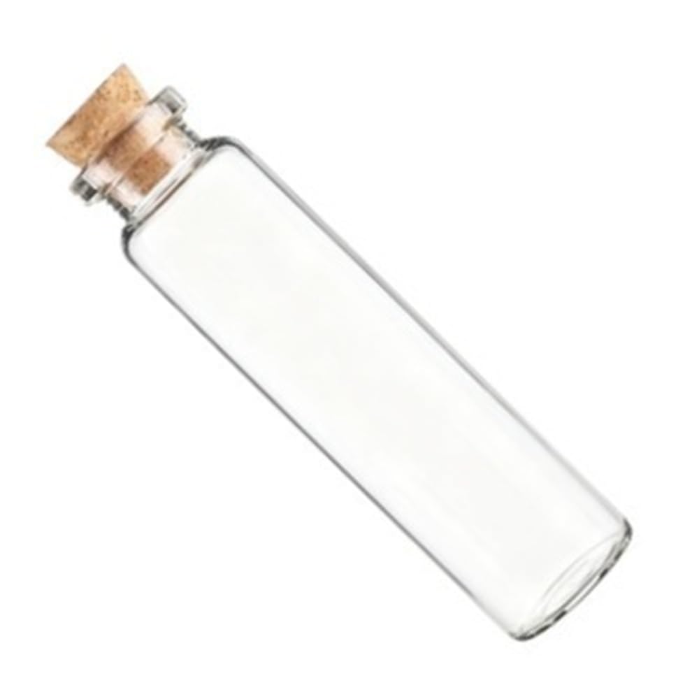 GOCENJIU Small Storage Vial 5pcs Small Vials Mini Glass Bottles for Home Decorations, Transparent Jars Containers with Cork Stopper