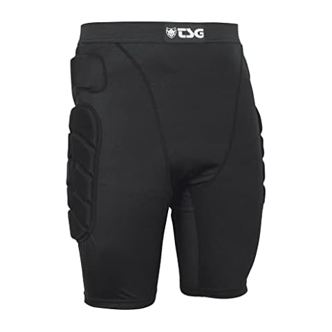 TSG - Crash Pant All Terrain a Protective Shorts Gear Guard for Snowboard, Skate, and Ski - 3D Protection for Hip and Tailbone - Fits Men and Women - Black, Large Cover
