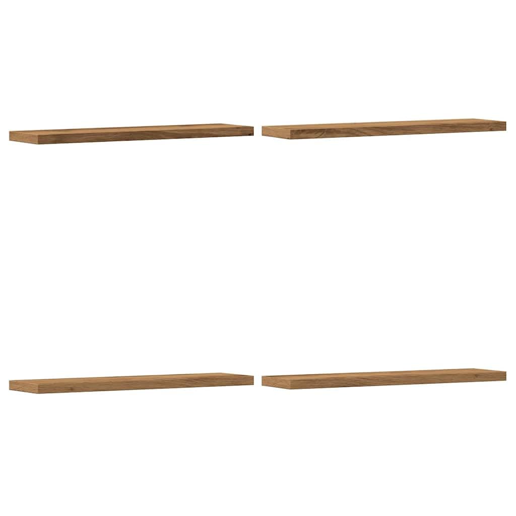 vidaXL Wall Shelves 4 pcs, Floating Shelf for Display, Wall Mounted Shelf for Living Room, Picture Ledge, Modern Style, Artisan Oak Engineered Wood โ image 1