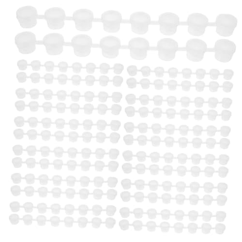 Gogogmee 50pcs Empty Pigment Pots Plastic Paint Strips Storage Lids Painting Cup Pots for Artists