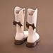 Cute Pearl Bows Riding Booties for Girls:Fashion Cowgirl Cowboys Boots Knee Lengh Chunky Flat Heel Footwear Winter Warm Shoes（Size11,Beige