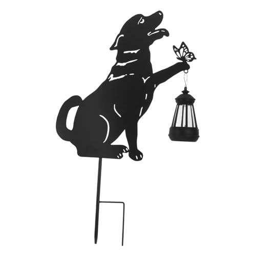 Lanterne étanche pour terrasse et allée avec figurine de chien