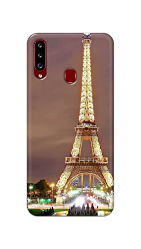Image of PRINTFIDAA Lovers Famous Place Eiffel Tower in Paris Printed Designer Hard Case for Samsung Galaxy A20s, SM-A207F / DS, SM-A207M / DS, SM-A2070 Back Cover -(e) RPM1009