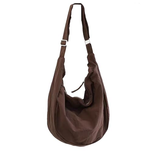 Image of Nylon Crescent Crossbody Bag for Women Men Casual Tote Handbag | Nylon