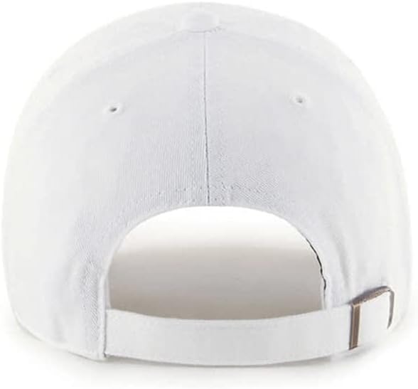 '47 New York Yankees Mens Womens Clean Up Adjustable Strapback Coconut White Hat with White Logo